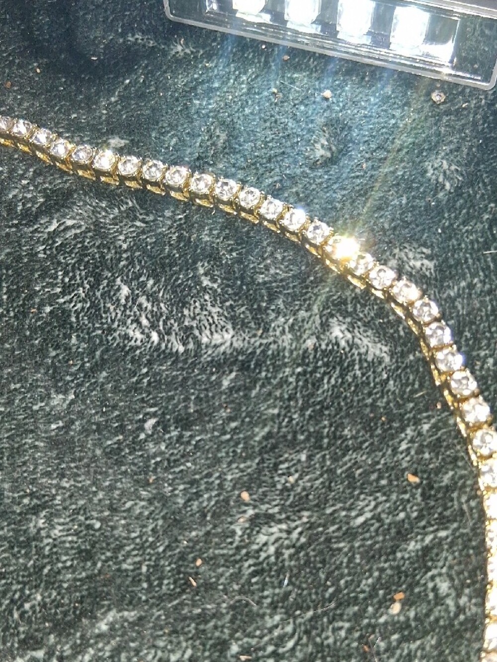 Mens 14k Gold Filled Over Sterling With Real Moissy 💎 16in 4mm 32ct - Picture 3 of 6